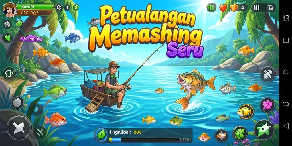 Gameplay memancing yang mengasyikkan dan mendalam.