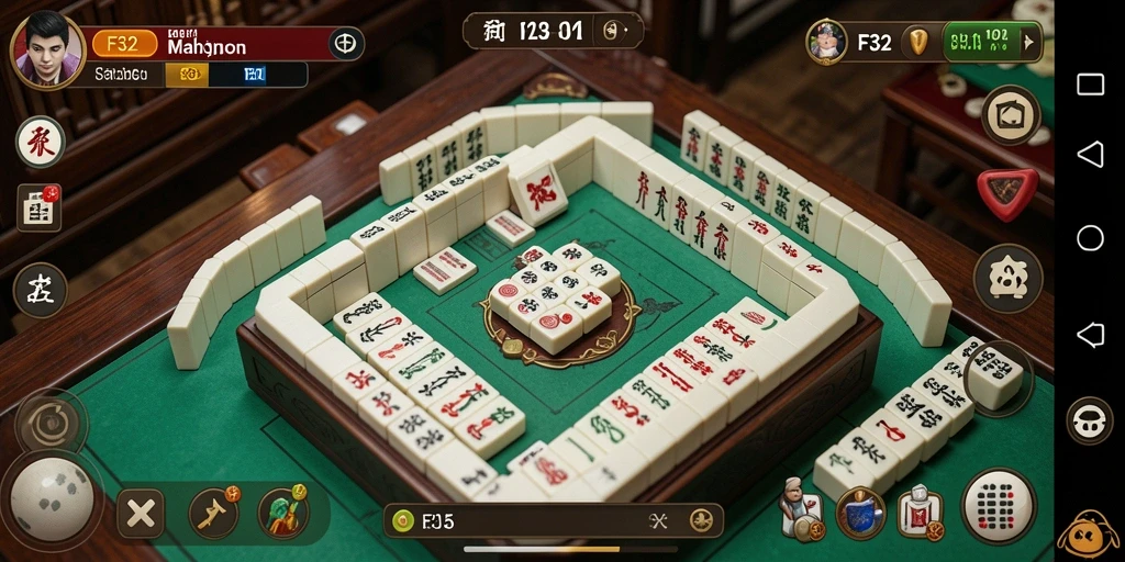 Tampilan gameplay Mahjong yang menantang dan menarik di F32.