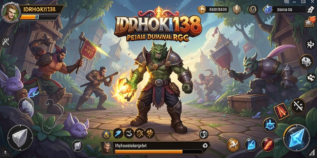 Screenshot IDRHOKI138 menampilkan aksi pertempuran seru dalam dunia RPG.
