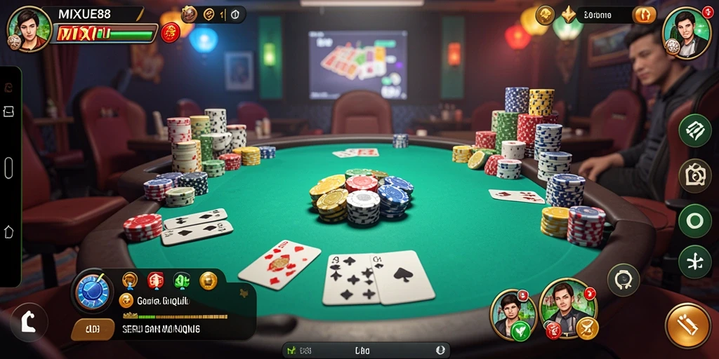 Tangkapan layar gameplay MIXUE88 menampilkan aksi seru permainan QiuQiu.