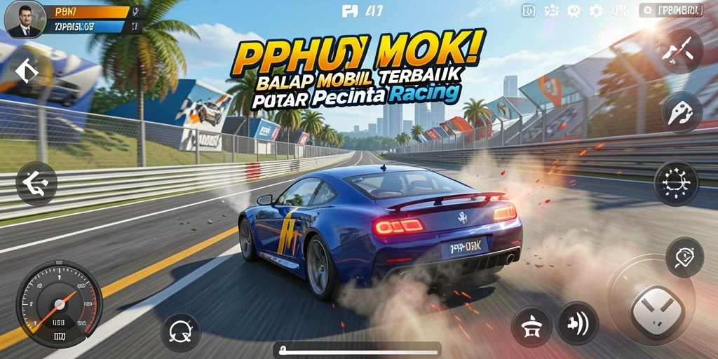 Tampilan luar biasa dari gameplay balapan mobil PPHOKI.