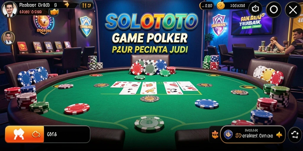 Tampilan gameplay Poker di SOLOTOTO yang seru dan menarik.