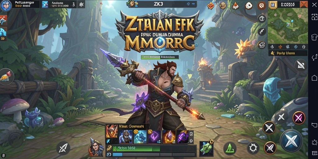 Tampilan gameplay yang mengesankan dalam ZK3, penuh aksi dan petualangan MMORPG.